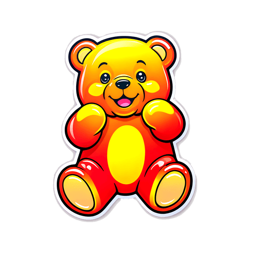 Sugar-Free Gummy Bears sticker illustration