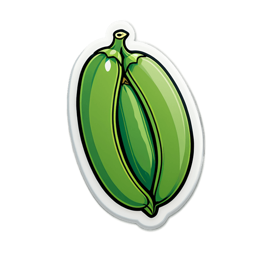 Sugar Snap Peas sticker illustration