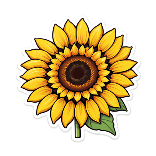 Sunflower Oil sticker illustration