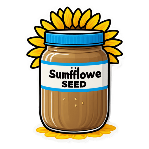 Sunflower Seed Butter sticker illustration