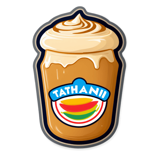 Tahini sticker illustration
