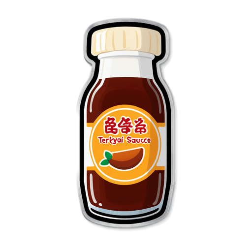 Teriyaki Sauce sticker illustration