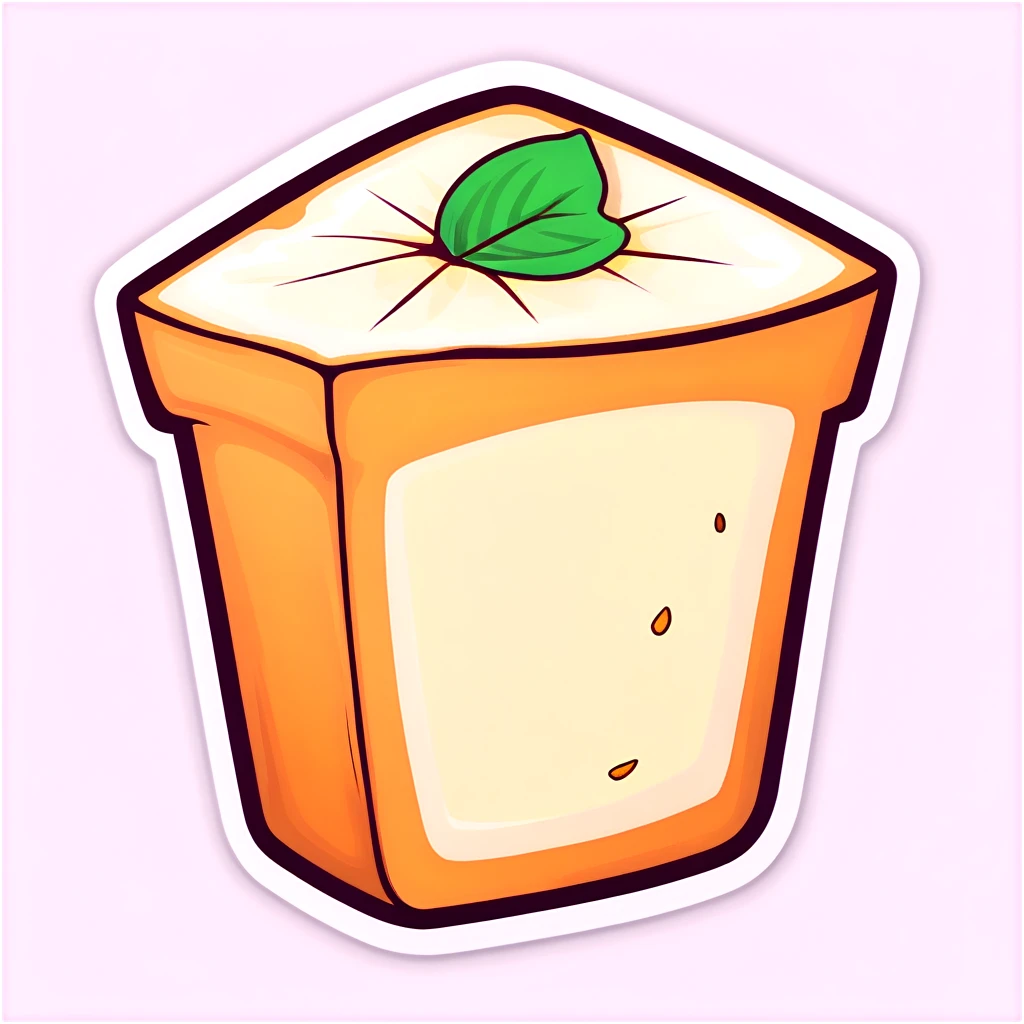 Tofu sticker illustration