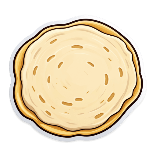 Tortilla (Flour) sticker illustration