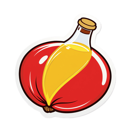 Vegetable Oil sticker illustration