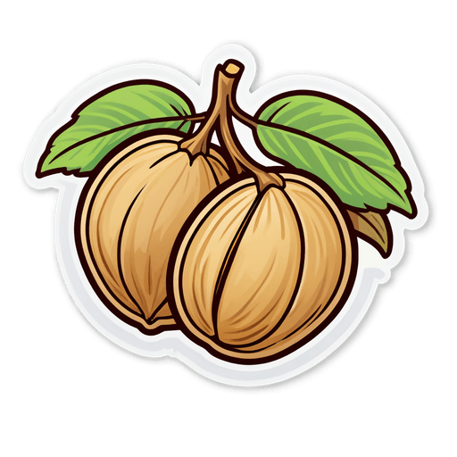Walnuts sticker illustration