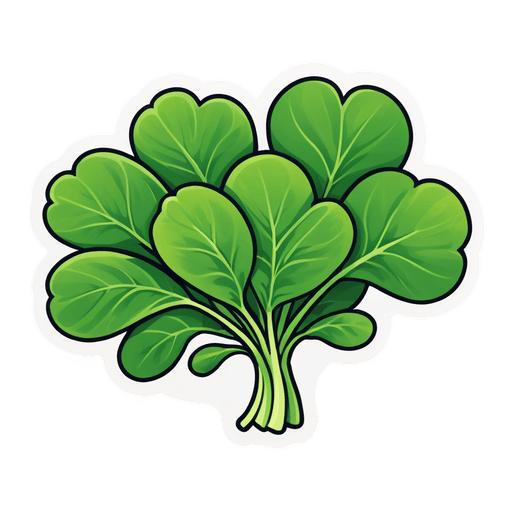 Watercress sticker illustration