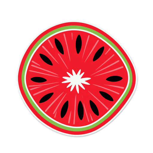 Watermelon sticker illustration