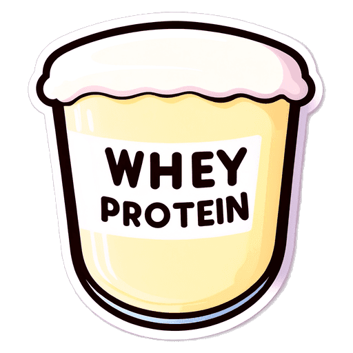 Whey Protein sticker illustration