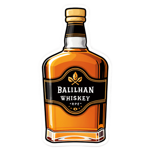 Whiskey sticker illustration