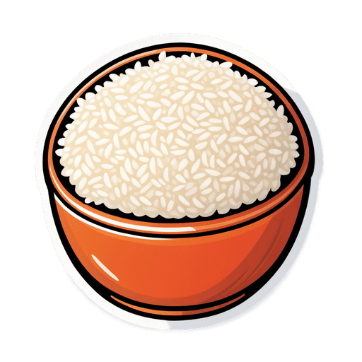 White Rice sticker illustration