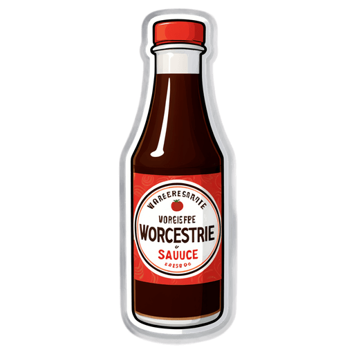 Worcestershire Sauce sticker illustration