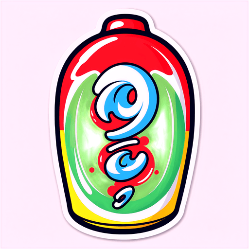 Zero Sugar Energy Drink sticker illustration