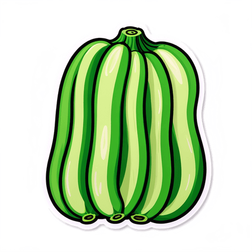 Zucchini Noodles sticker illustration